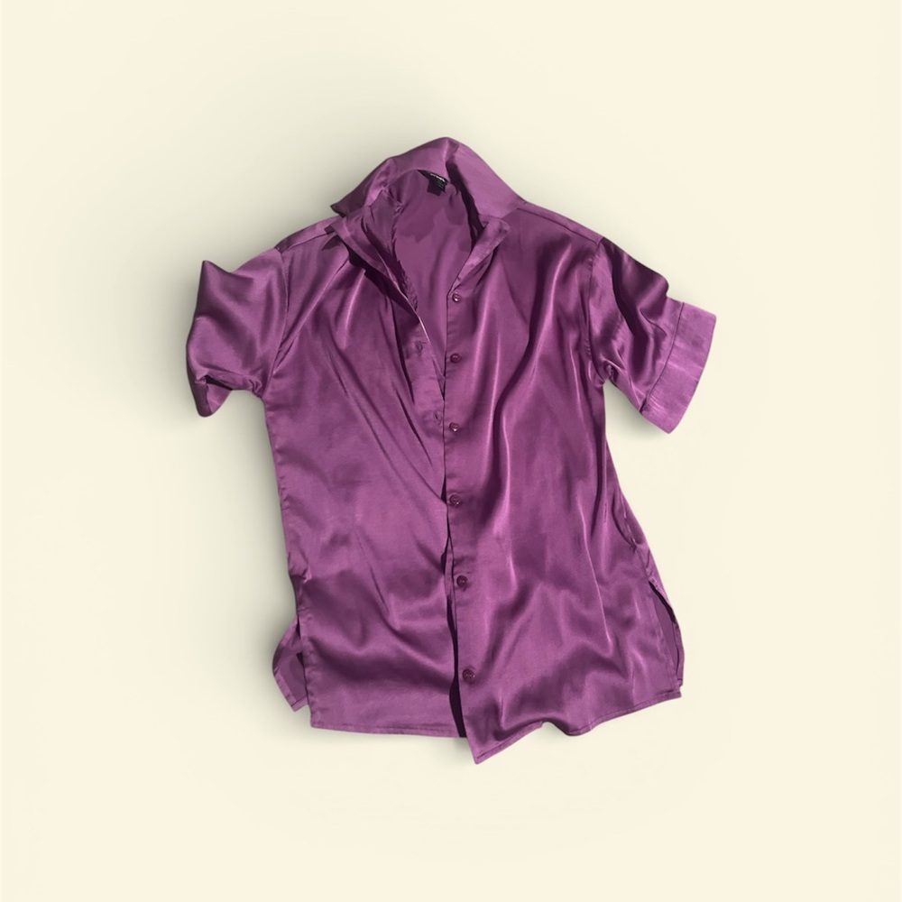 Monki Vibrant Purple Blouse